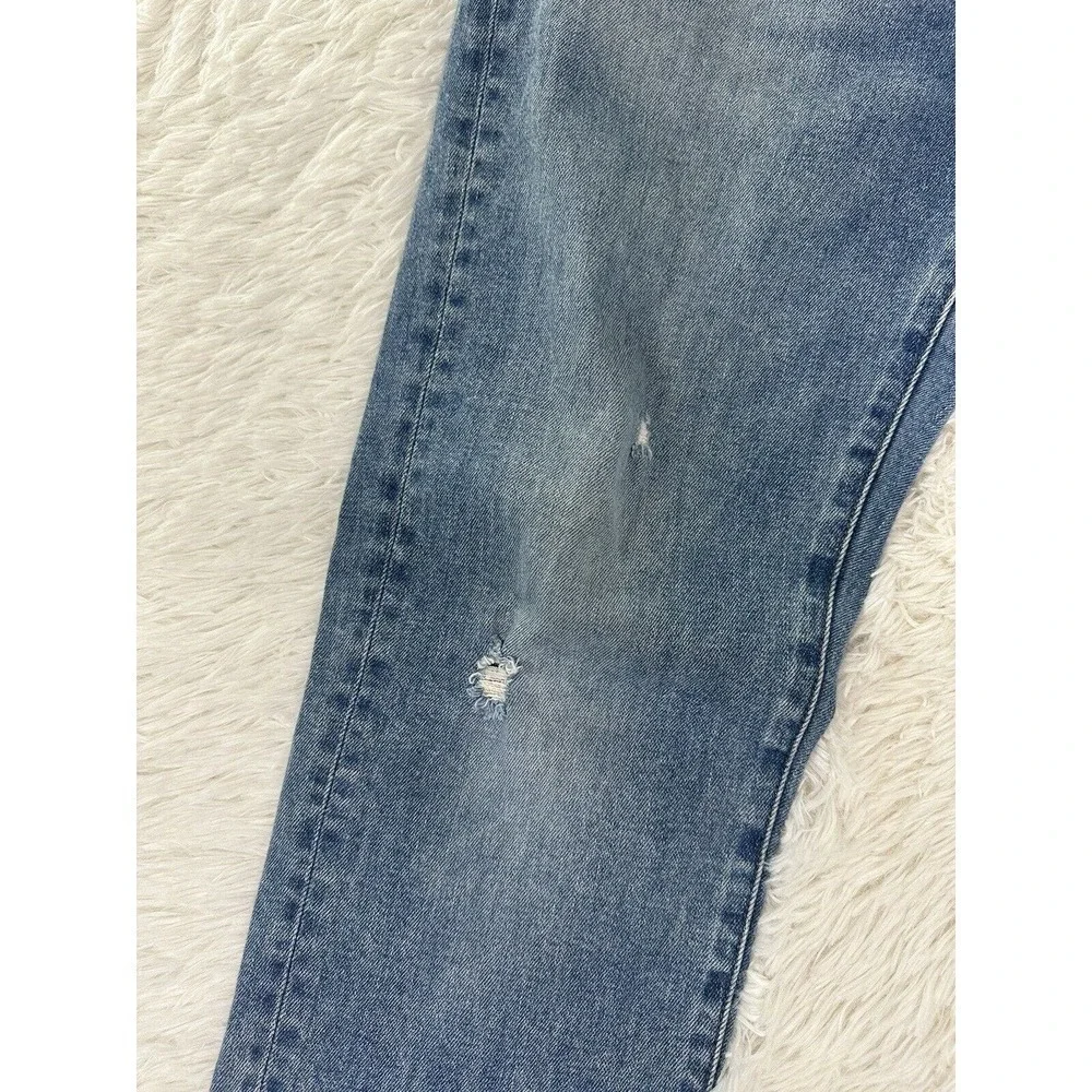 Uniqlo‎ Men’s Jeans Slim Straight Distressed Mid-Rise Medium Wash Pants Size 32